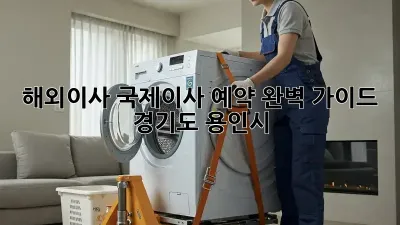 해외이사? 국제이사 예약 완벽 가이드 (경기도 용인시)